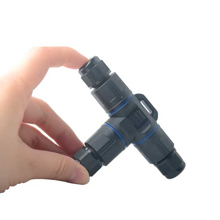 Conector Electric Impermeabil IP68 pentru 3 Cabluri - 2 poli, ElectroAZ