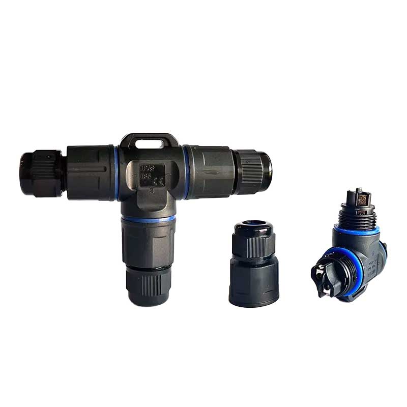 Conector Electric Impermeabil IP68 pentru 3 Cabluri - 2 poli, ElectroAZ