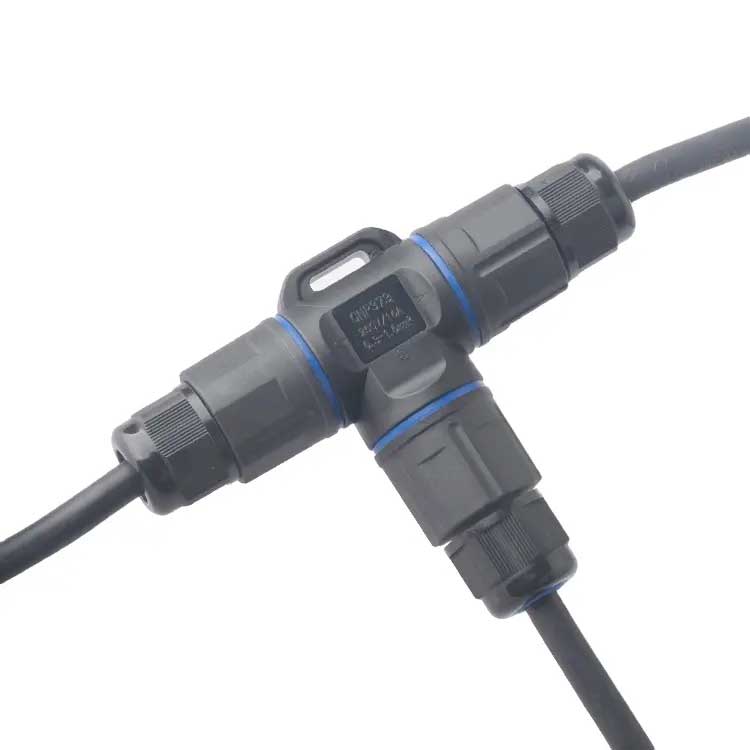 Conector Electric Impermeabil IP68 pentru 3 Cabluri - 2 poli, ElectroAZ