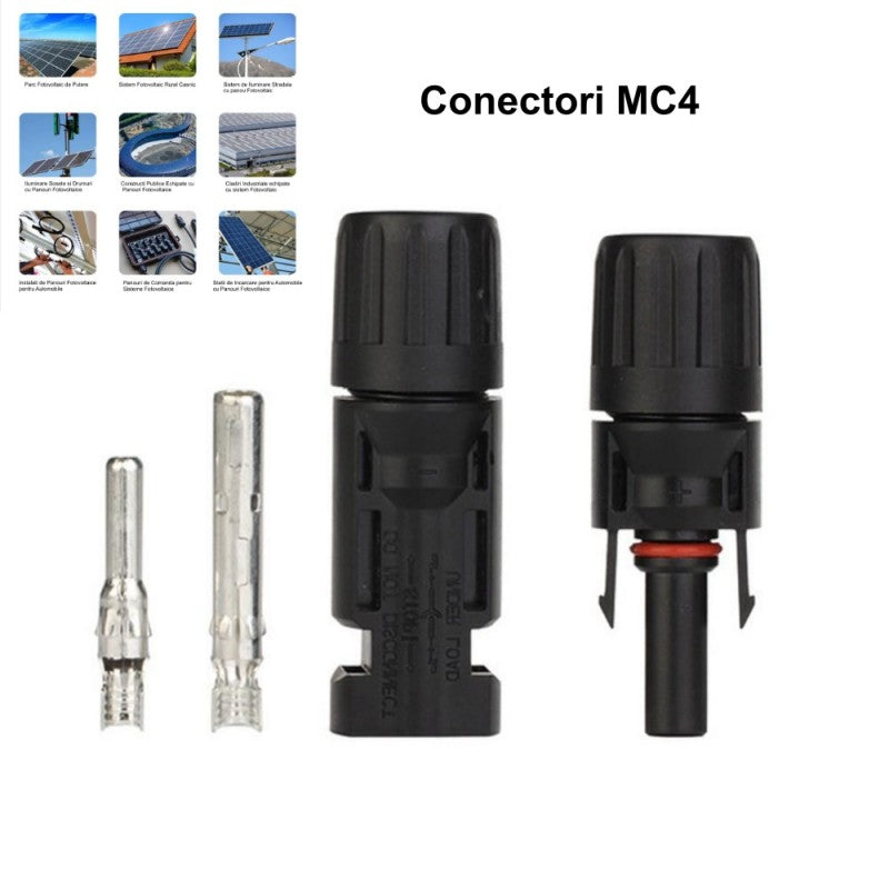 Conector MC4 pentru Sistem Solar Fotovoltaic, Kit 10 buc, Set F/M