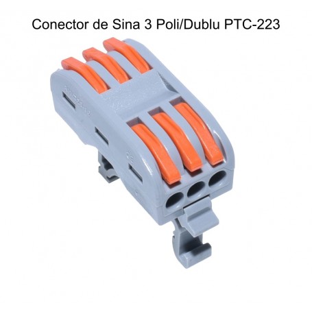 Conector de Sina 3 Poli/Dublu PCT-223