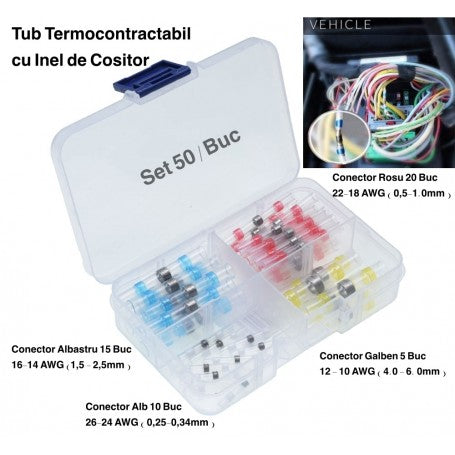 Conectori cu Inel de Cositor 50Buc/Set