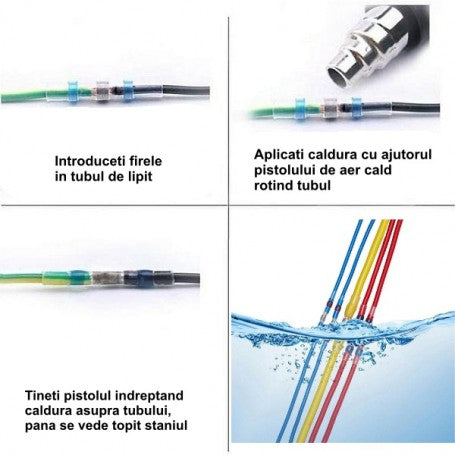 Conectori cu Inel de Cositor 50Buc/Set