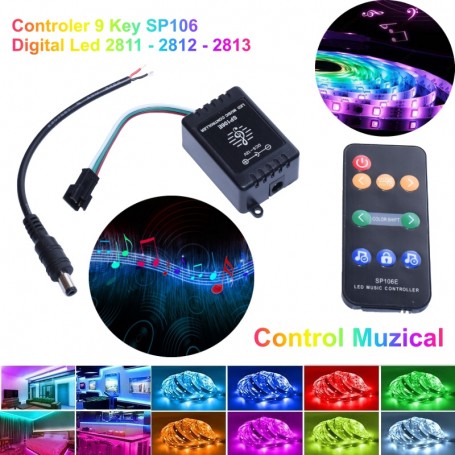 Controler Led Music Pixel 2811-2812