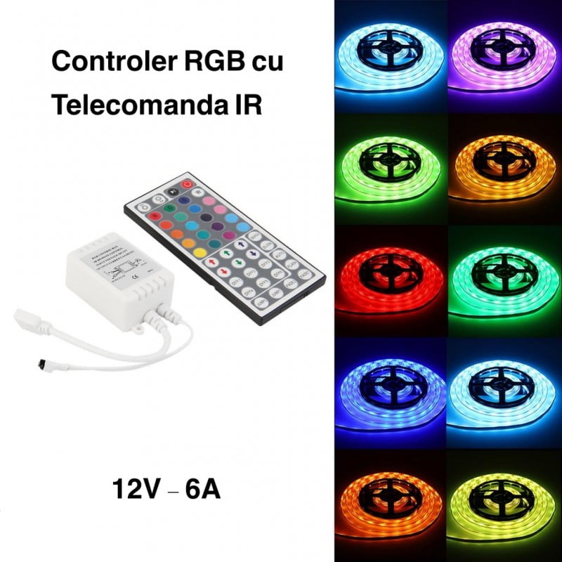 Controler Led RGB, Telecomanda 44 Taste