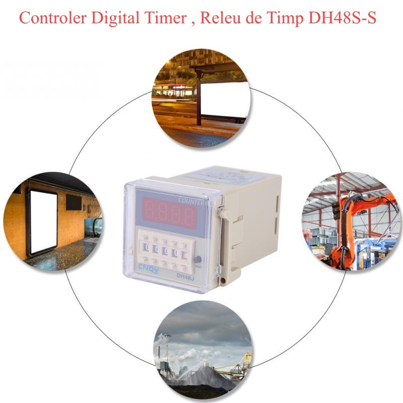Controller Digital Timer, Releu Digital de Timp, Controller Dublu, DH48S-S