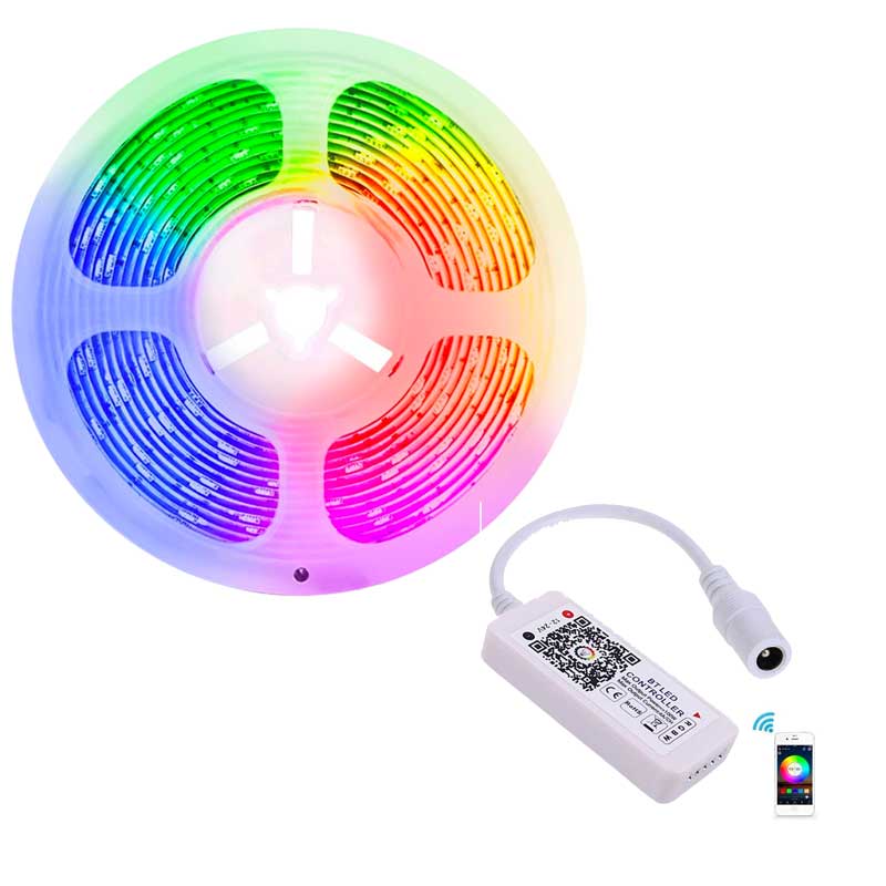 Kit Banda LED RGB cu Bluetooth, Lungime 5m, ElectroAZ
