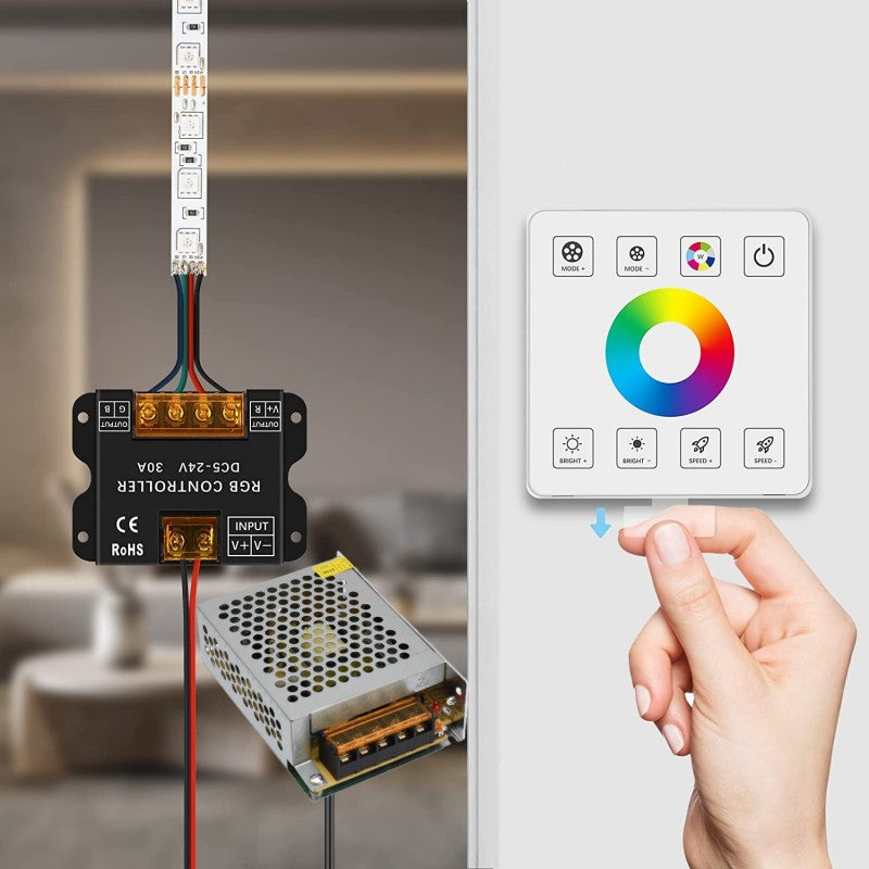 Controller Led RGB + Touch Panel 5V-24V - 30A