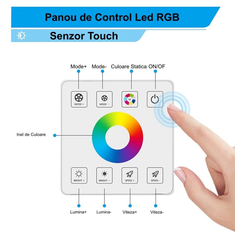 Controller Led RGB + Touch Panel 5V-24V - 30A