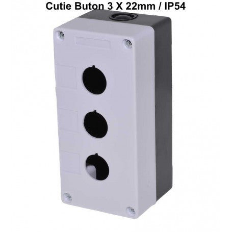 Cutie Buton Push ON/OFF 3 x 22mm IP54