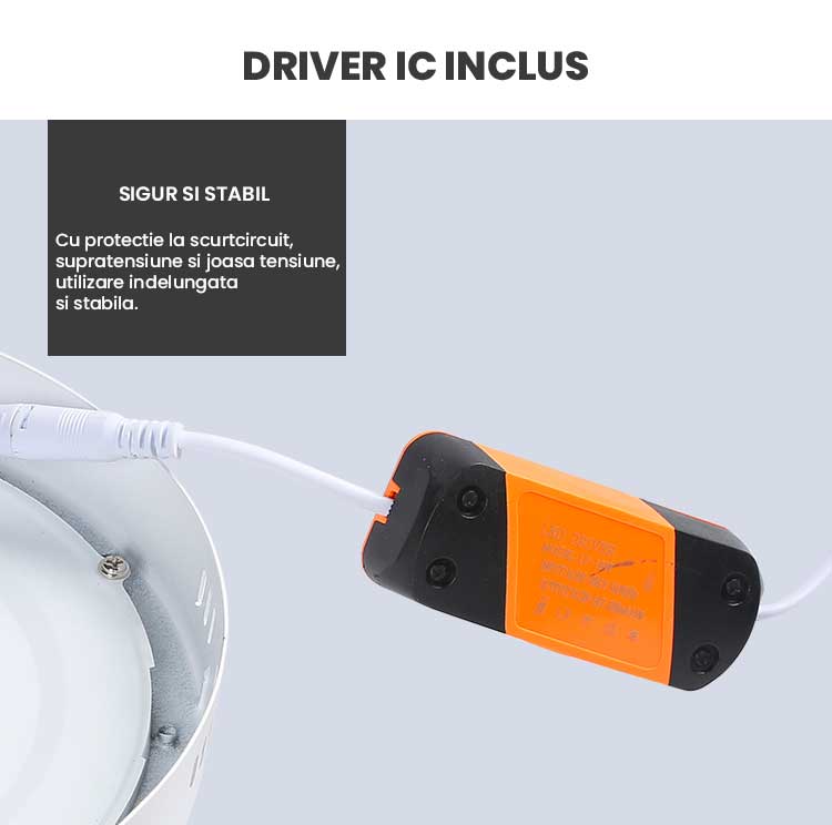 Aplica Led Rotunda,Aparenta, Driver IC inclus, Putere 6W, ElectroAZ