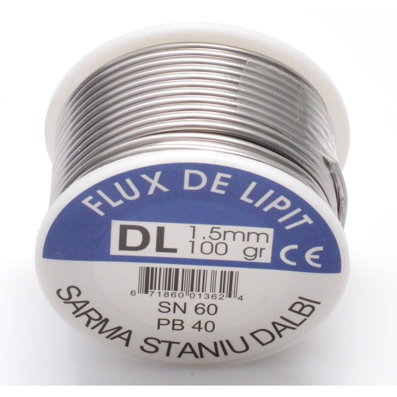 Fludor de Lipit cu pasta, Calitate Premium, 100g - 1,5mm , SN60/PB40