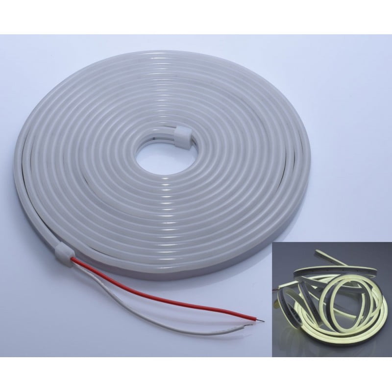 Banda Led tip Neon, 12V, 5m, Alb-Rece