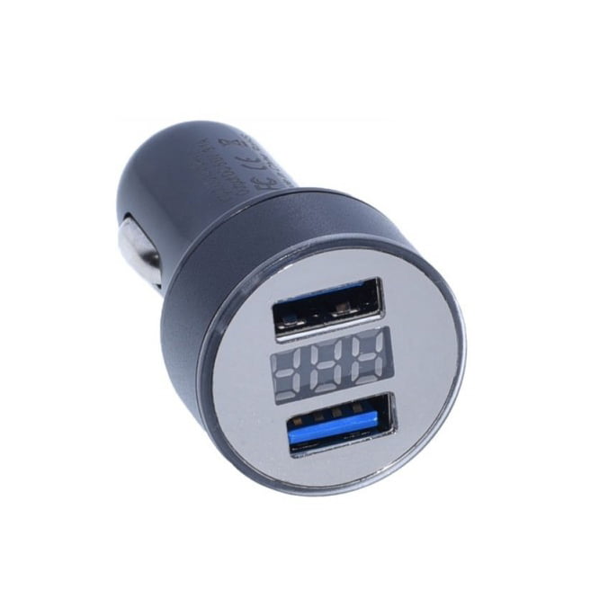 Alimentator Auto 2 X USB 3,1A Cu Voltmetru