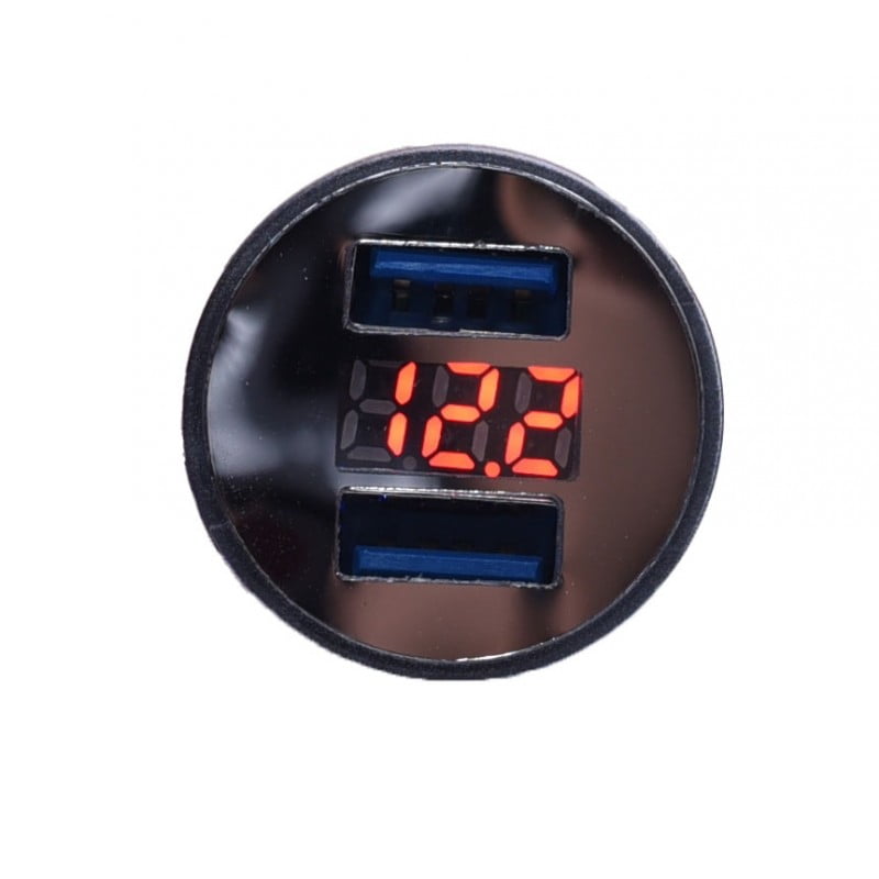 Alimentator Auto 2 X USB 3,1A Cu Voltmetru