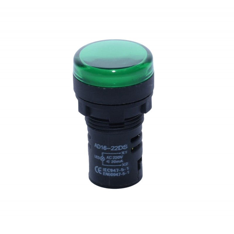 Indicator Martor Tensiune 220V, Aspect Mat, Verde