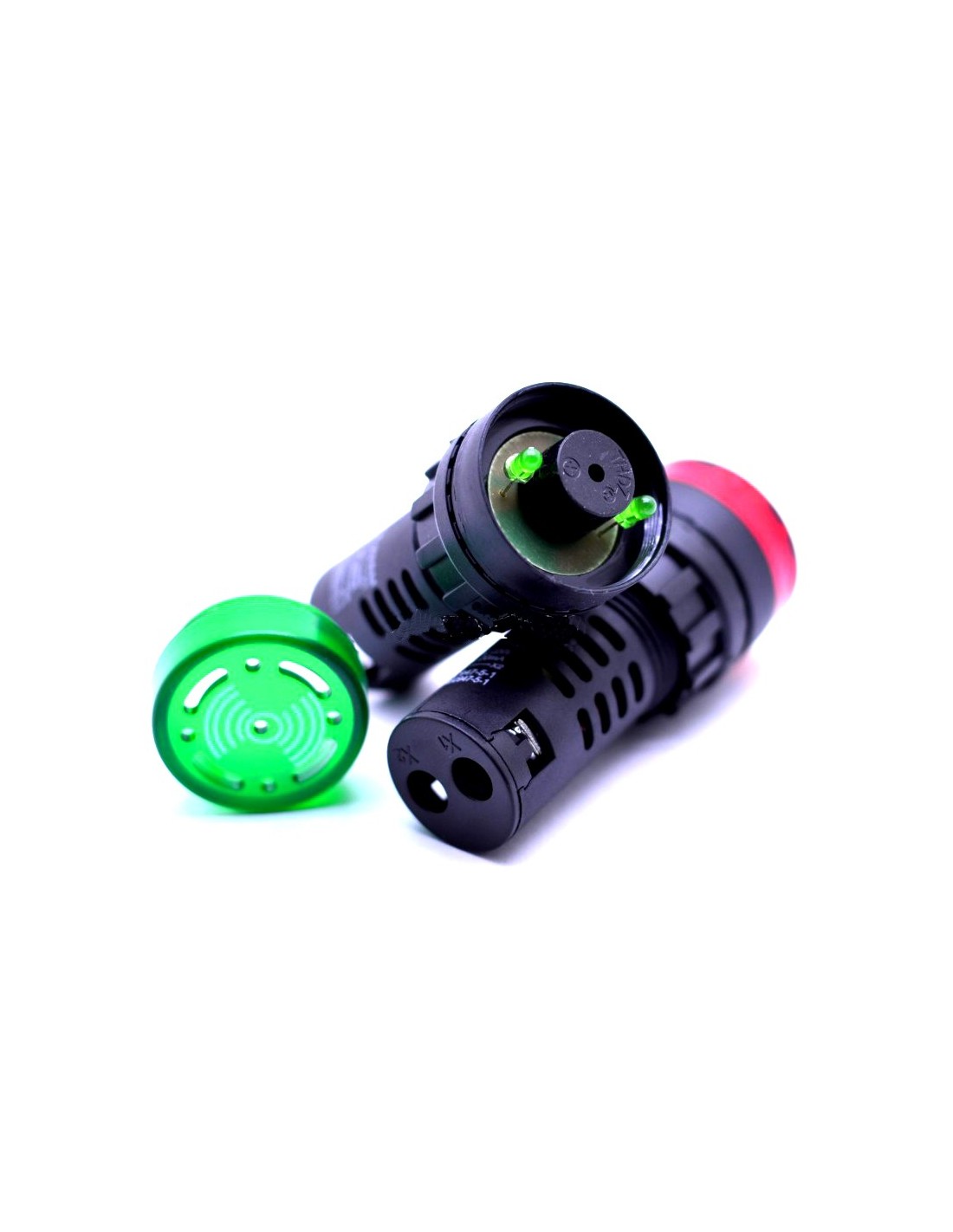 Indicator Martor cu Alarma, Buzzer Sonor, LED, 220V, 20 mA, Verde