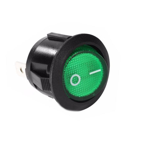 Intrerupator Buton ON-OFF cu LED Verde
