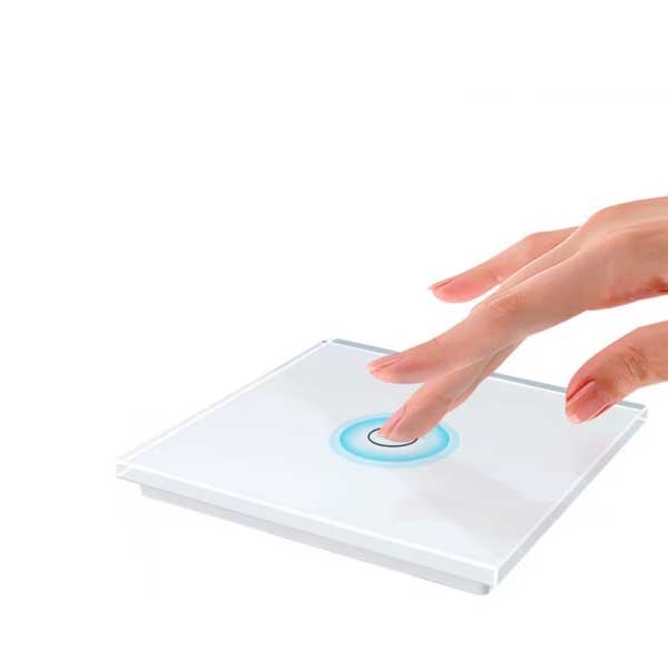 Intrerupator touch Alb Classlights, Sticla securizata, LED