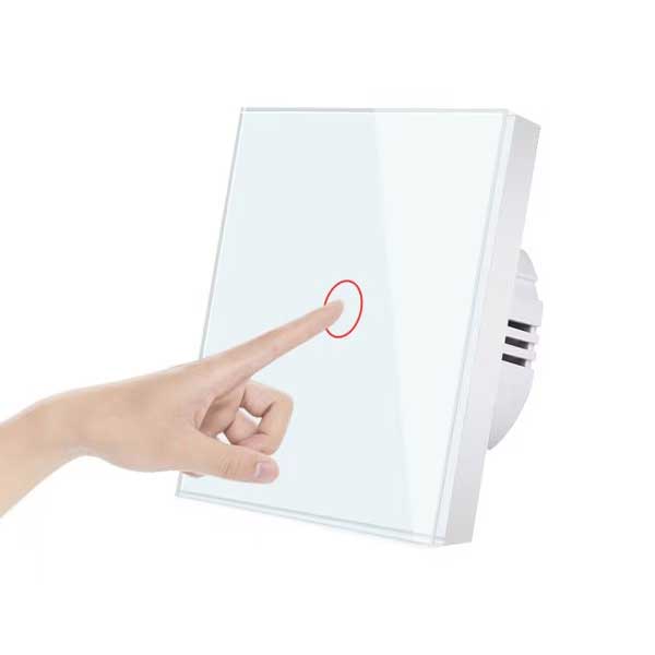 Intrerupator touch Alb Classlights, Sticla securizata, LED