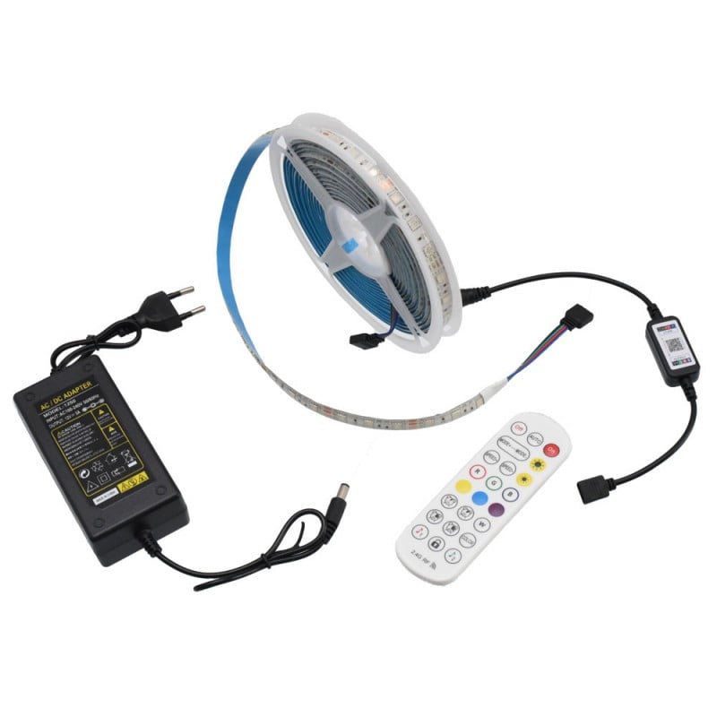 Kit Banda Led 5050 RGB IP65 / 5m cu Bluetooth + Telecomanda