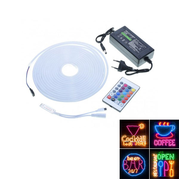 Kit Banda Led RGB Neon, 12V, Flexibil
