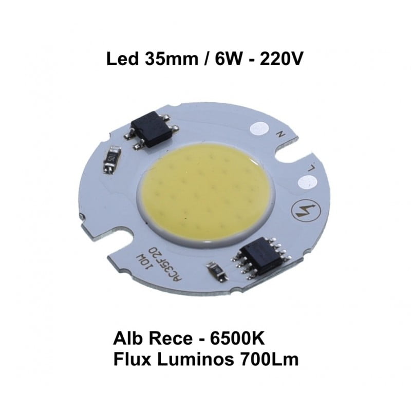 Modul Led Cob 35MM , Putere 6W - 220V