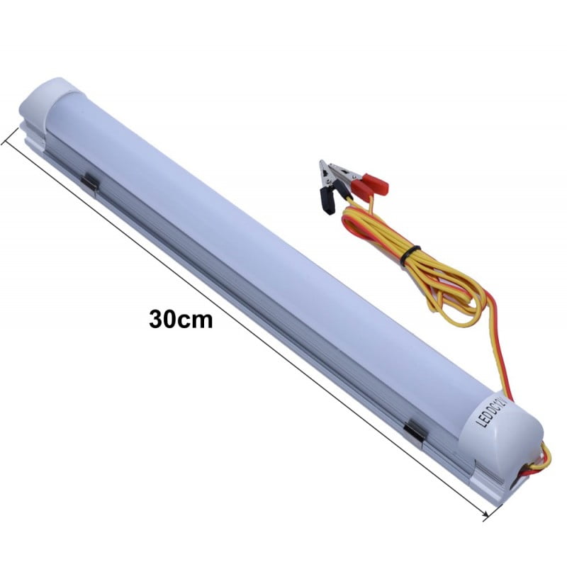 Led T8 - 30cm / 12V - 9W cu Clești