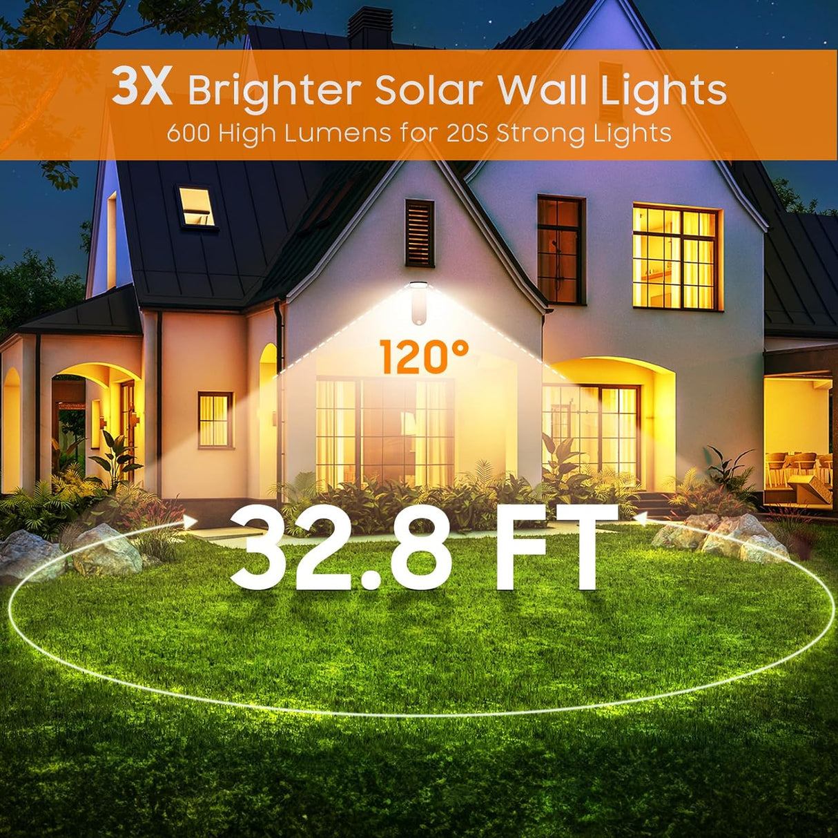 Lampa LED Solara Pliabial cu Senzor de Miscare - Lumina de Perete pentru Trotuare si Alei, ClassLights