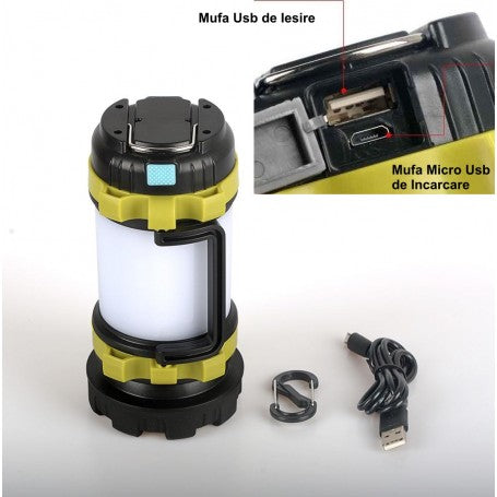 Lampa Felinar Multifunctionala T6-100W