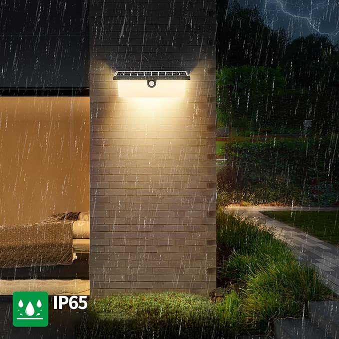 Lampă Solară LED de Perete Exterior, Senzor de Mișcare, Mod Ambiental, Acumulator 2200 mAh, 20W, ClassLights