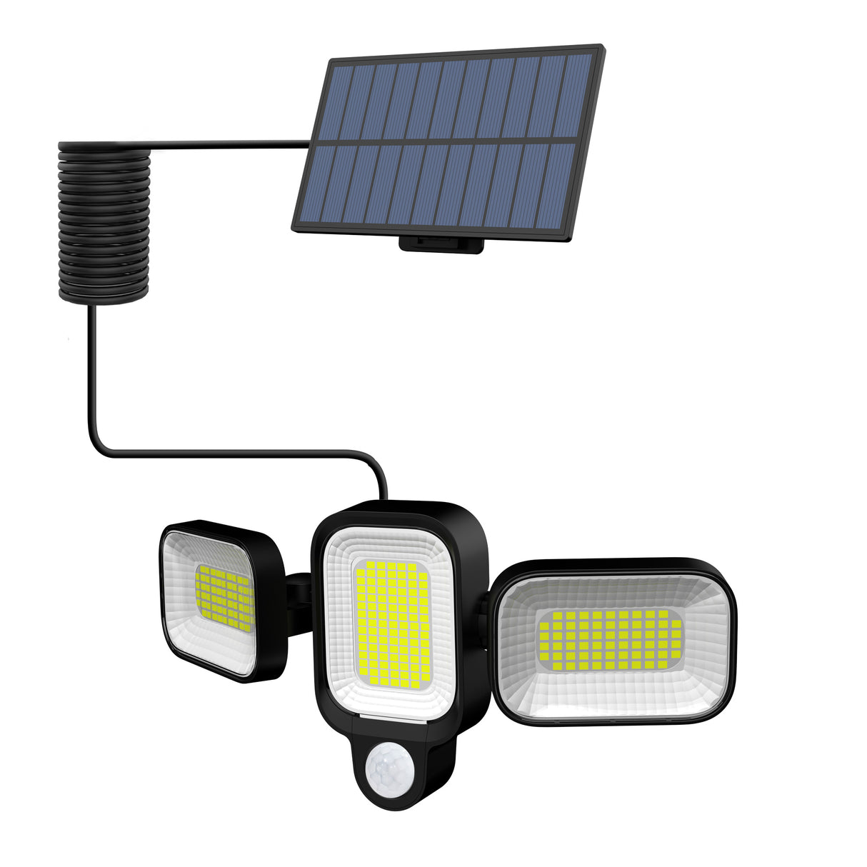 Lampa LED Solara 45W pentru Exterior ClassLights cu Senzor de Miscare si Brate Rotative, 225 Led-uri