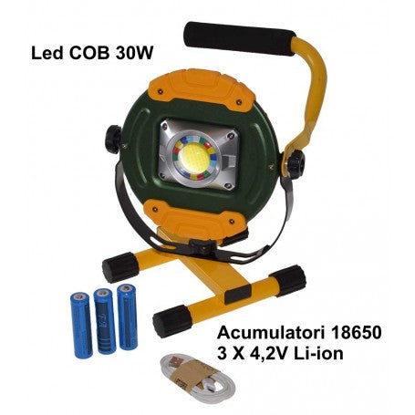 Lampa de Lucru W821 Led Cob 30W Suport