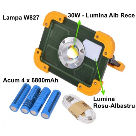Lampa de Lucru W827 cu Led Cob 30W