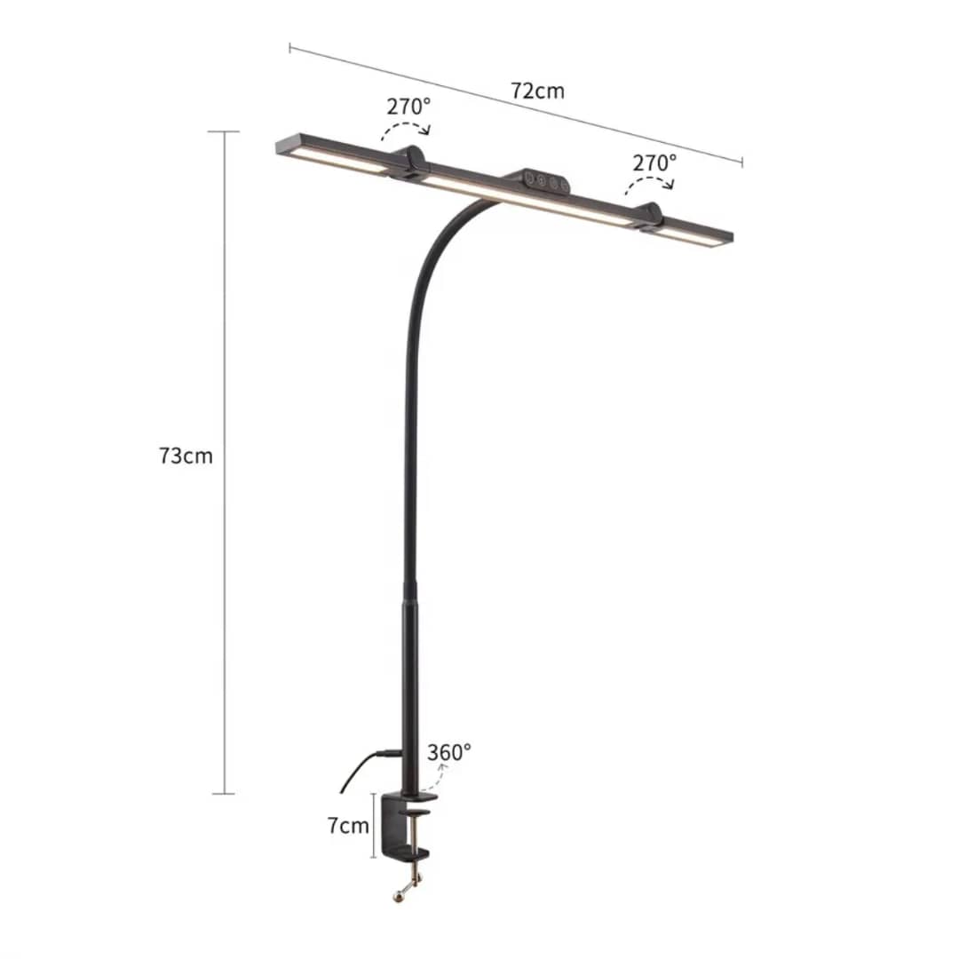 Lampă LED Birou 24W, 3 Culori, Reglabilă, Classlights