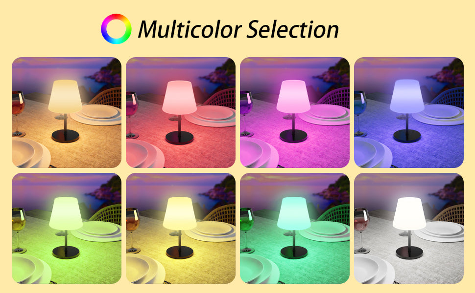 Lampa de Masa Solara RGBW cu Telecomanda, ClassLights - Iluminat Exterior cu 2 Optiuni de Inaltime