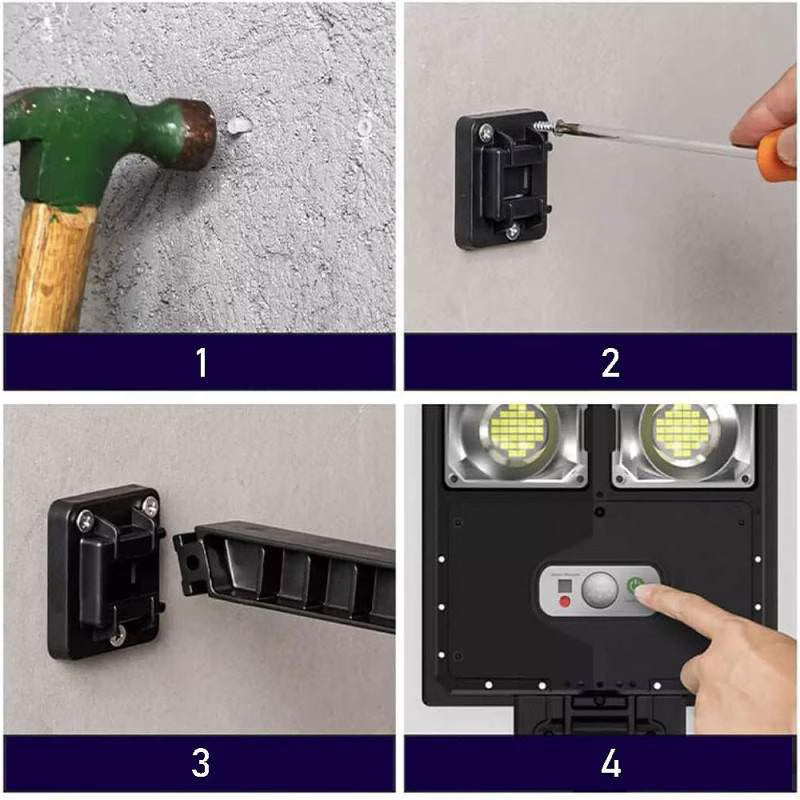 Lampa Solara Stradala 60W, 120 LED, Senzor Miscare si Telecomanda