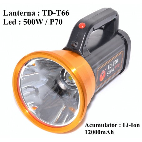 Lanterna Laser Led 500W+12 Led-uri T4