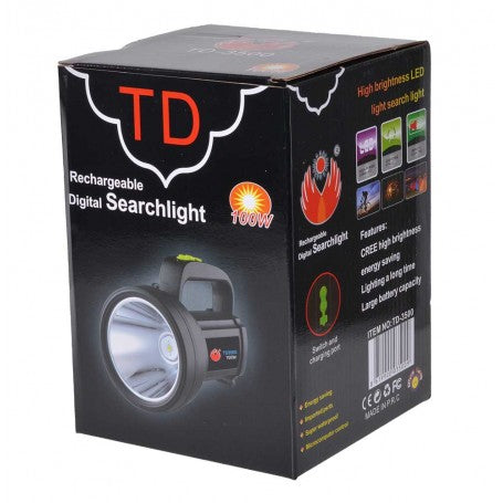 Lanterna Led 100W cu 3 Faze+ Acumulator