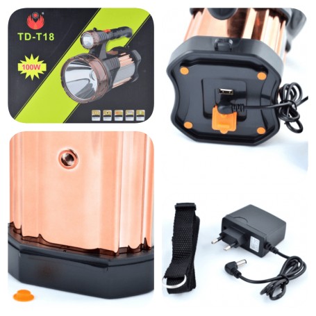 Lanterna Profesionala 100W Lumina Alb-Albastra