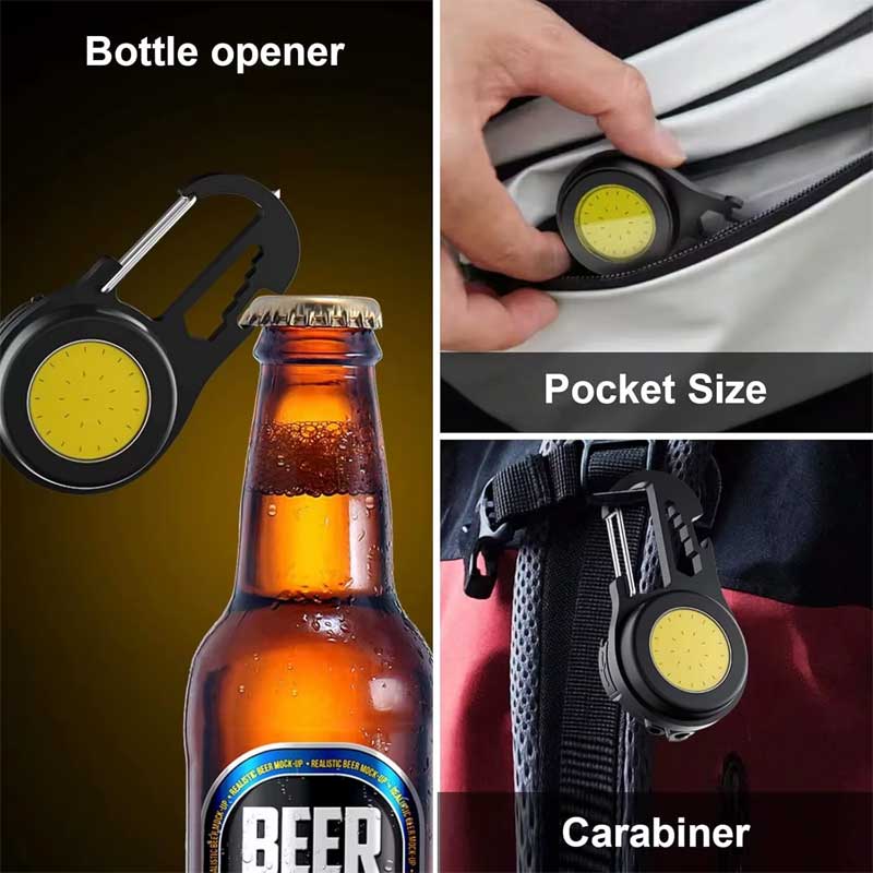 Mini-Lanternă LED COB cu Magnet, Multifuncțională, Încărcare USB-C, Classlights