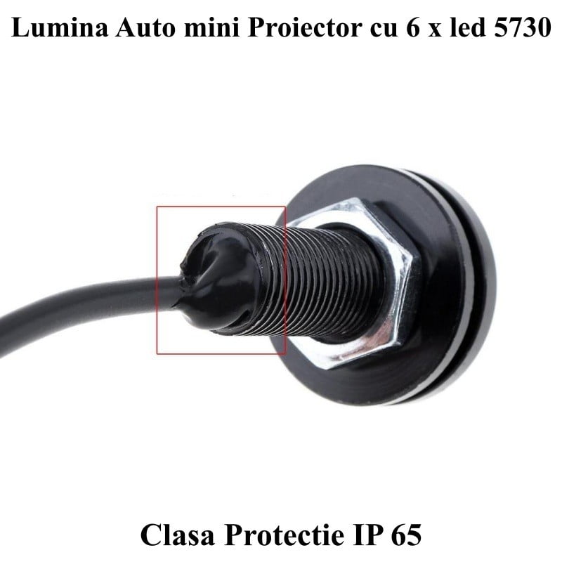 Led Auto Alb + Galben 23mm / 12V , 5730 , 2 Buc/Set