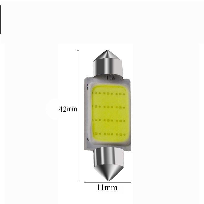 LED Auto COB, Soclu Feston 41mm, Lumina Alba, Set 2 Buc