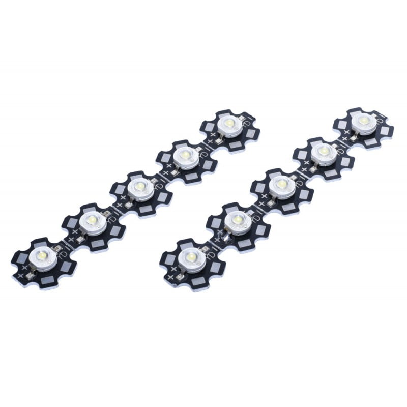 LED SMD cu lumina Rosie si Radiator Aluminiu, 3W