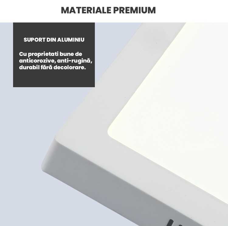 Aplica Led Patrata,Aparenta, Driver IC inclus, Putere 24W, ElectroAZ