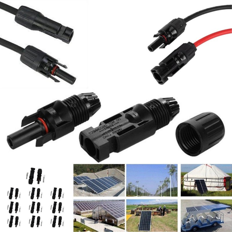 Conector MC4 pentru Sistem Solar Fotovoltaic, Kit 10 buc, Set F/M