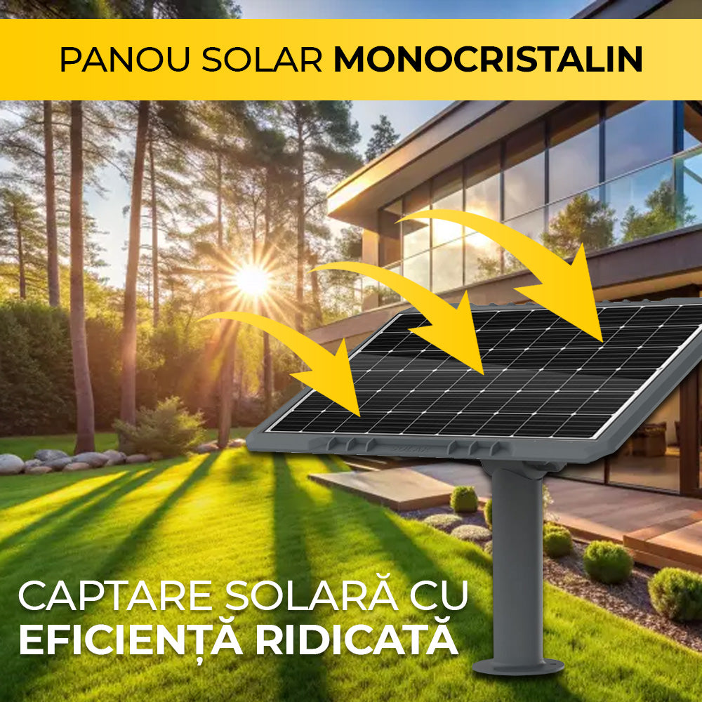 Kit Banda LED Alb-Cald, 20 Metri, Panou Solar Monocristalin, 200W, IP65, ClassLights