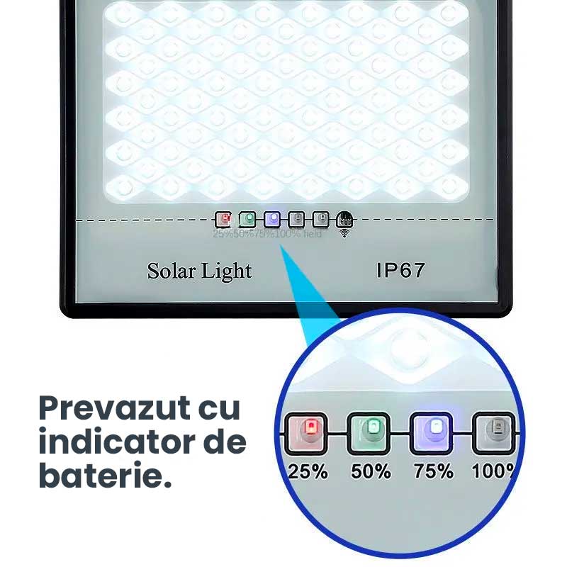 Proiector Solar Led 300W, Kit Complet, Ip67