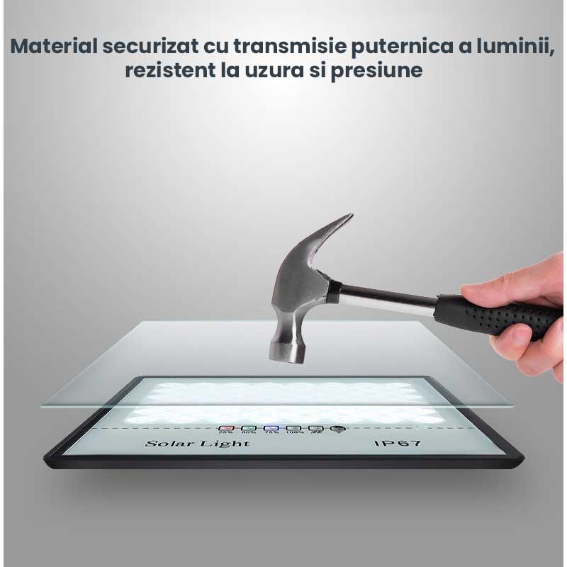 Proiector Solar Led 100W, Kit Complet, Ip67