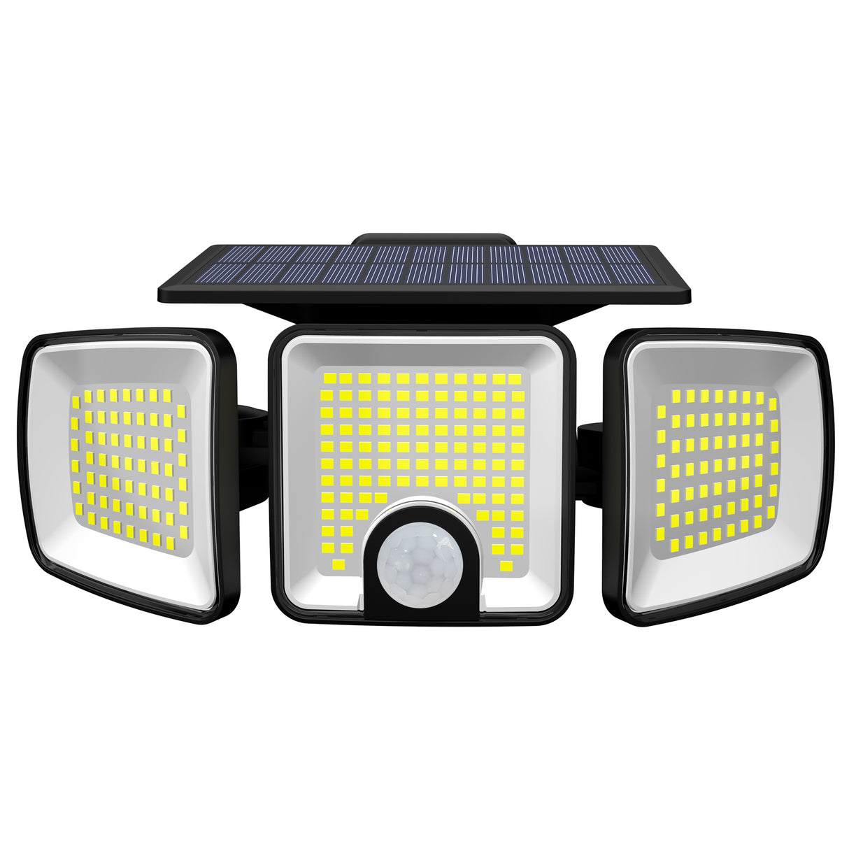 Proiector Solar LED 45W cu 3 Capete Reglabile si Senzor de Miscare ClassLights, 223 Led-uri